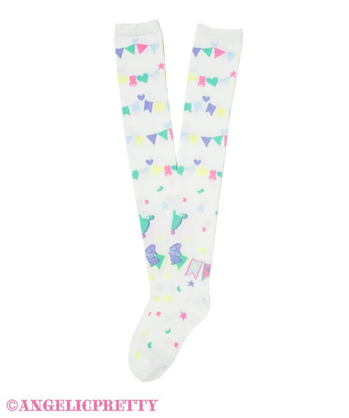 Angelic Pretty happy garland OTK socks