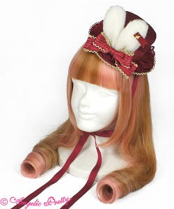 Angelic Pretty Merry Bunny Mini Hat in red