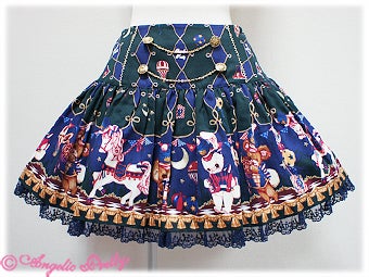 PETITE: Angelic Pretty Toy March mini Skirt in Green