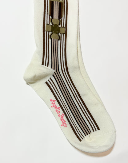 Angelic Pretty chocolate rosette OTK socks