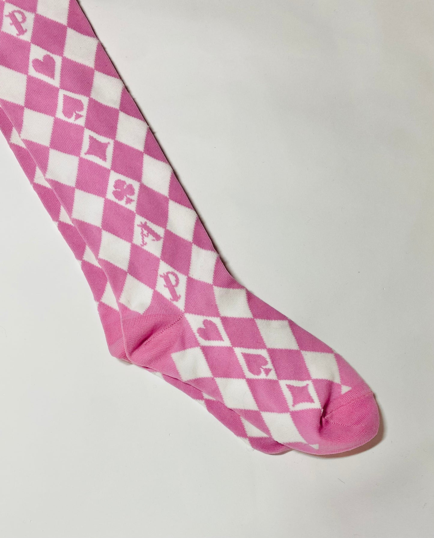 Angelic Pretty Pink Harlequin OTK socks
