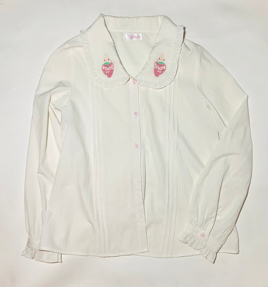 To Alice Sweet Strawberry Blouse in white
